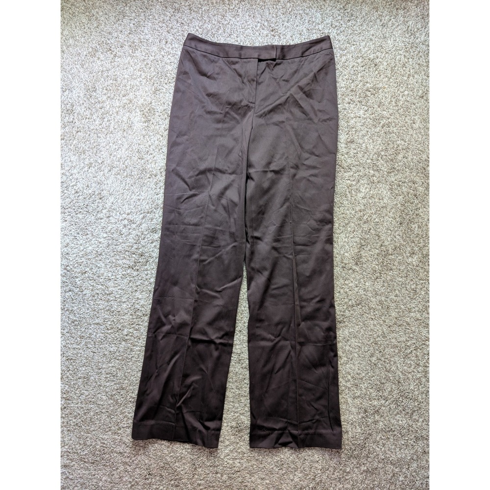 Bloomingdale's Trousers Women 8 Dark Chocolate New Tailored Cotton Blend